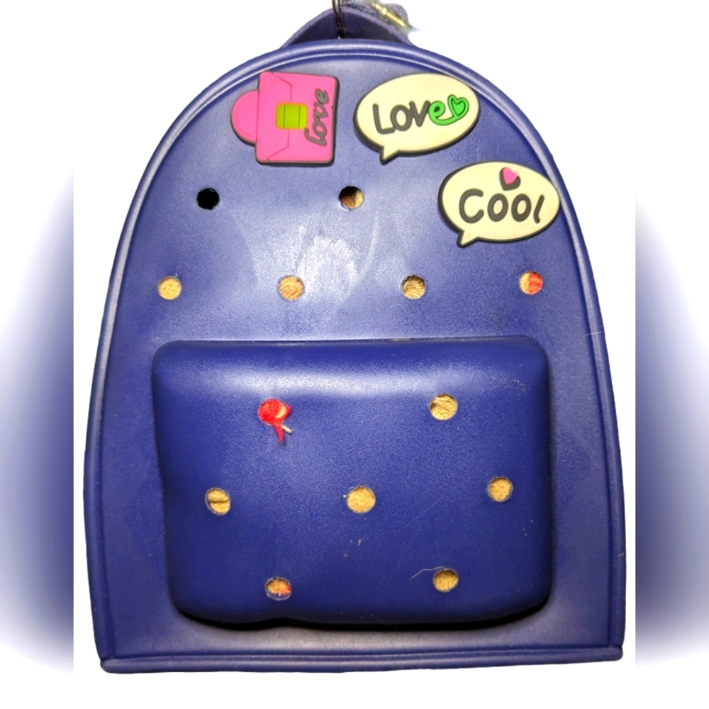 💙Kimchi💙 Blue / Black croc backpack waterproof